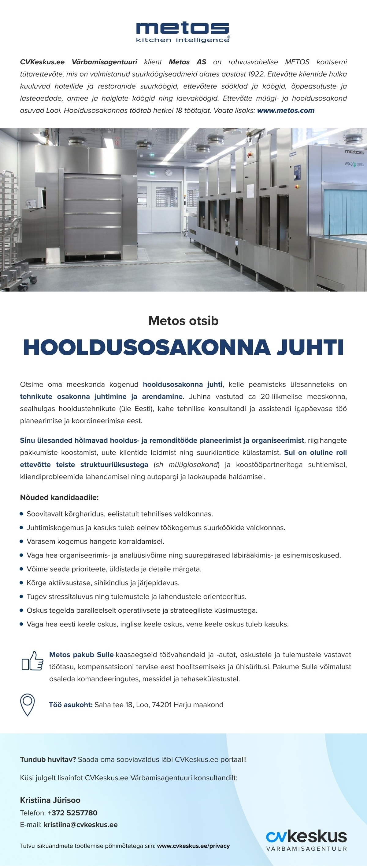 Metos AS HOOLDUSOSAKONNA JUHT