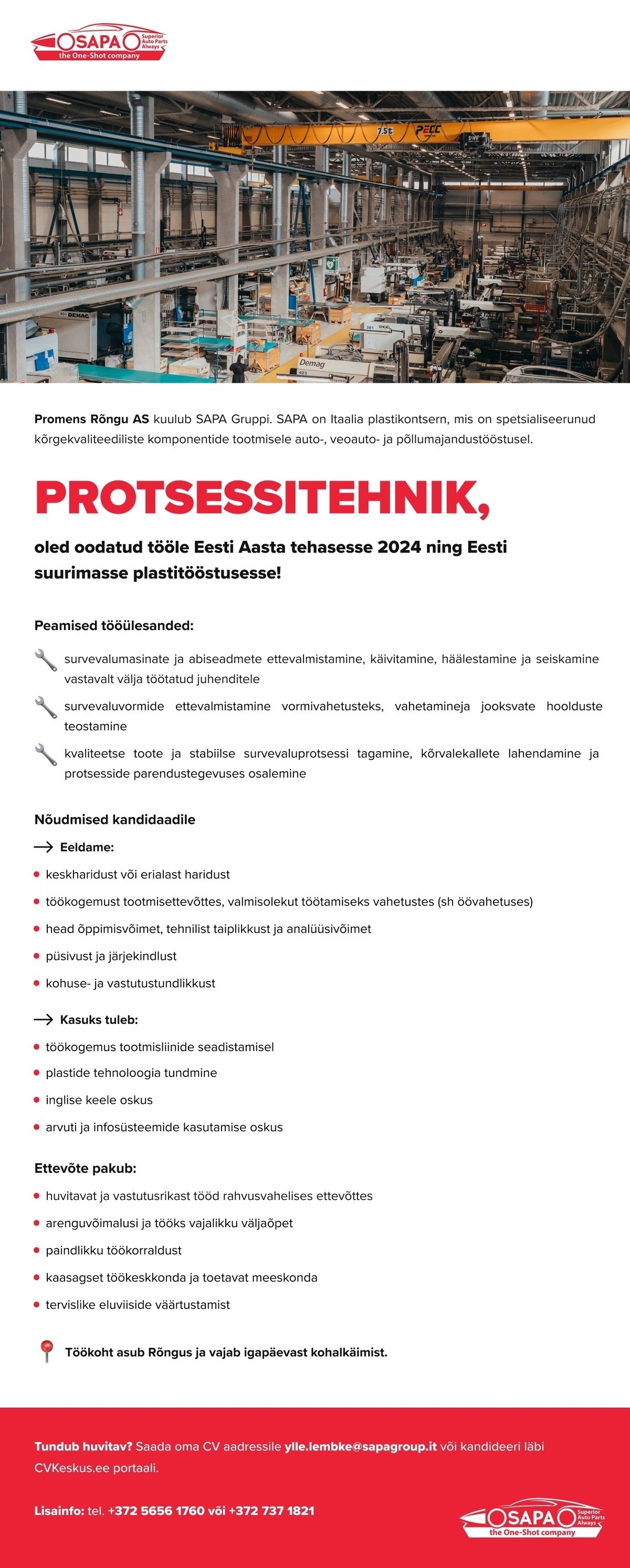 PROMENS RÕNGU AS Protsessitehnik