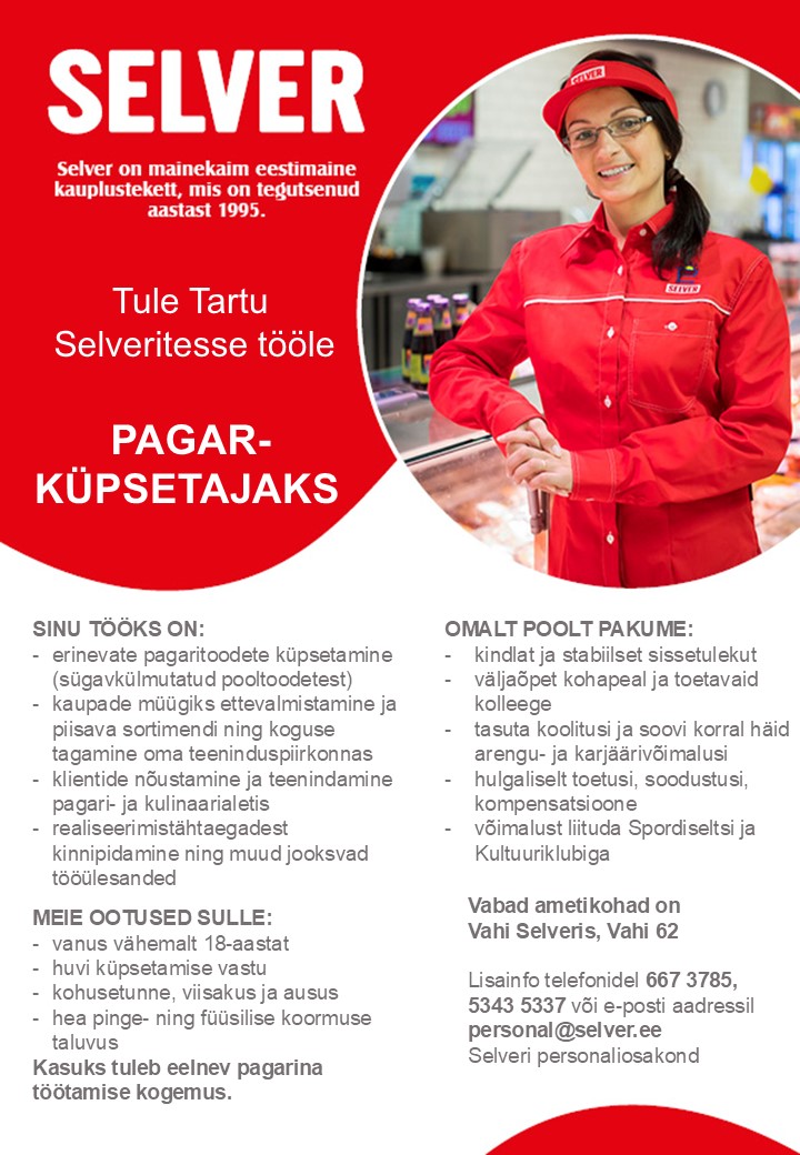 Selver Pagar-küpsetaja Tartu Selverites