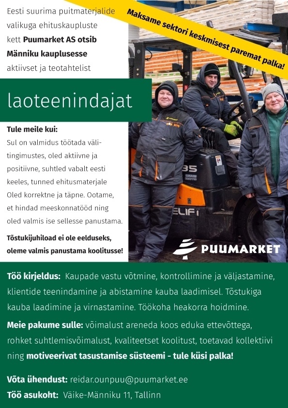 Puumarket AS Laoteenindaja