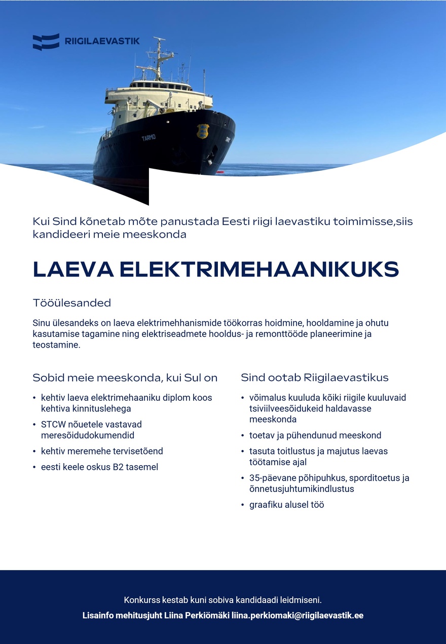 Riigilaevastik Laeva elektrimehaanik