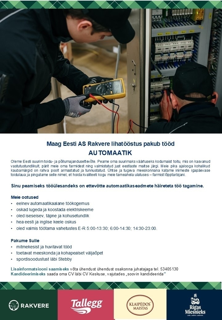 Maag Eesti AS Automaatik