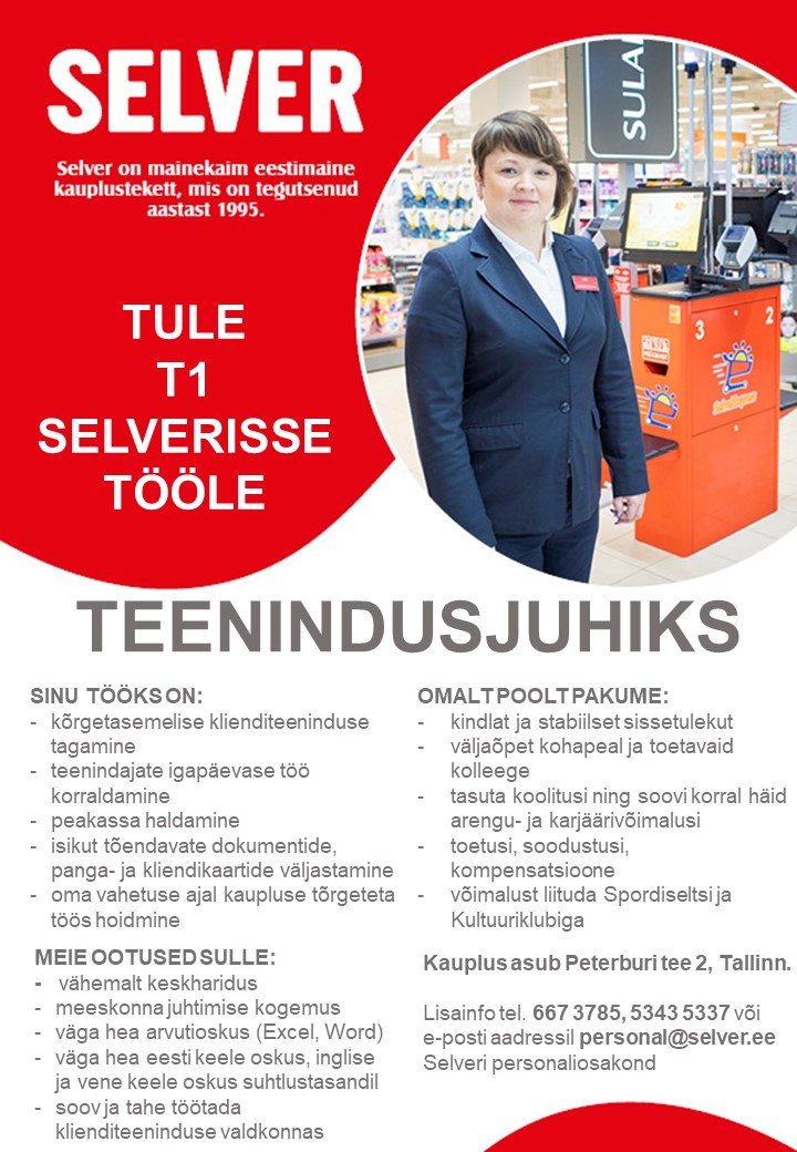 Selver Teenindusjuht T1 Selveris