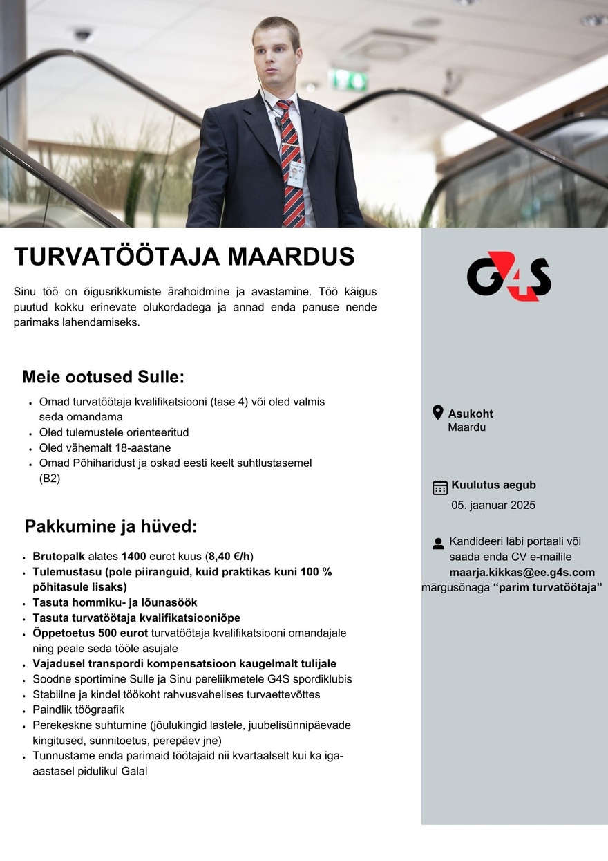 AS G4S Eesti Turvatöötaja Maardus