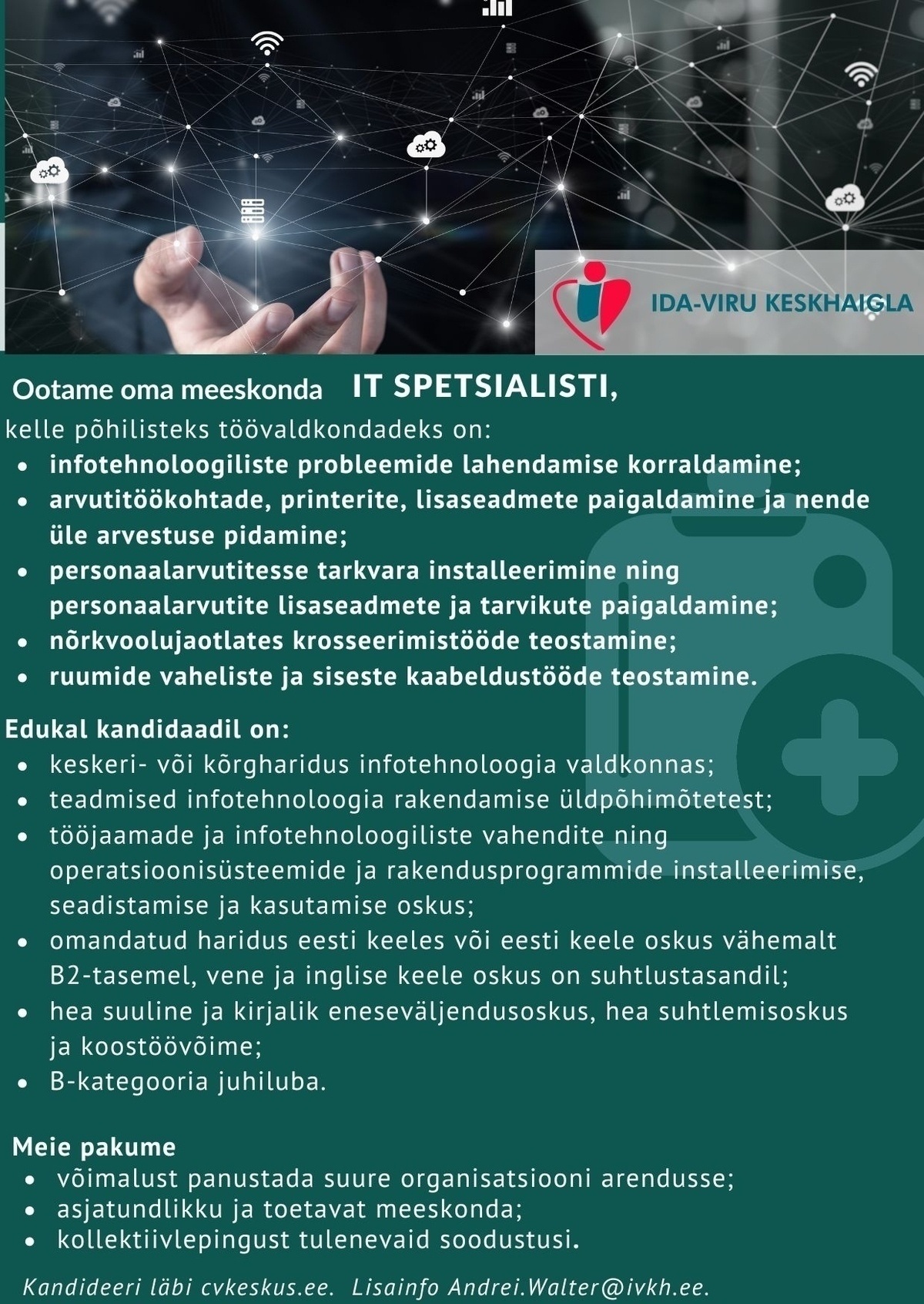 Ida-Viru Keskhaigla SA IT spetsialist