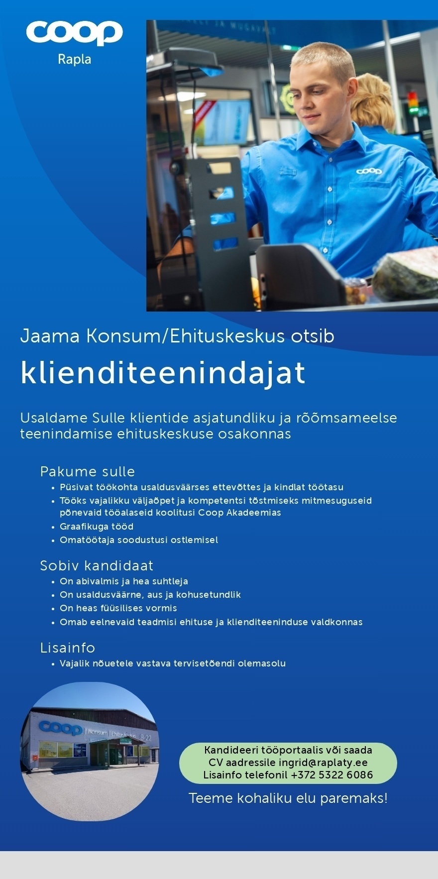 Rapla Tarbijate Ühistu Klienditeenindaja Jaama Konsum/Ehituskeskuses (Coop Rapla)