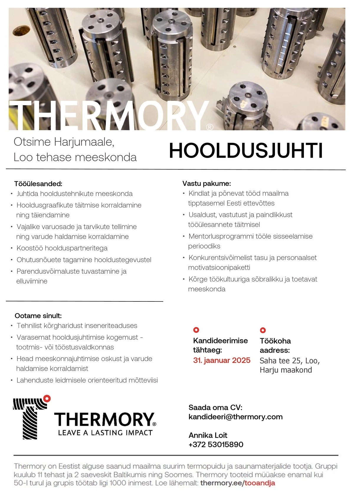 Thermory AS Hooldusjuht