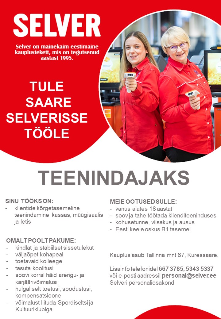 Selver Teenindaja Saare Selveris