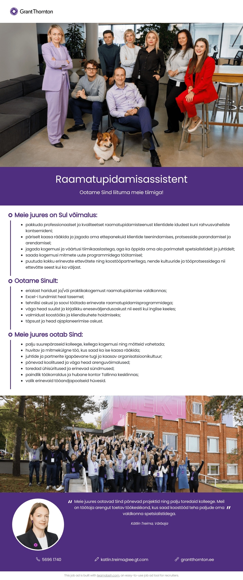 GRANT THORNTON BALTIC OÜ Raamatupidamisassistent