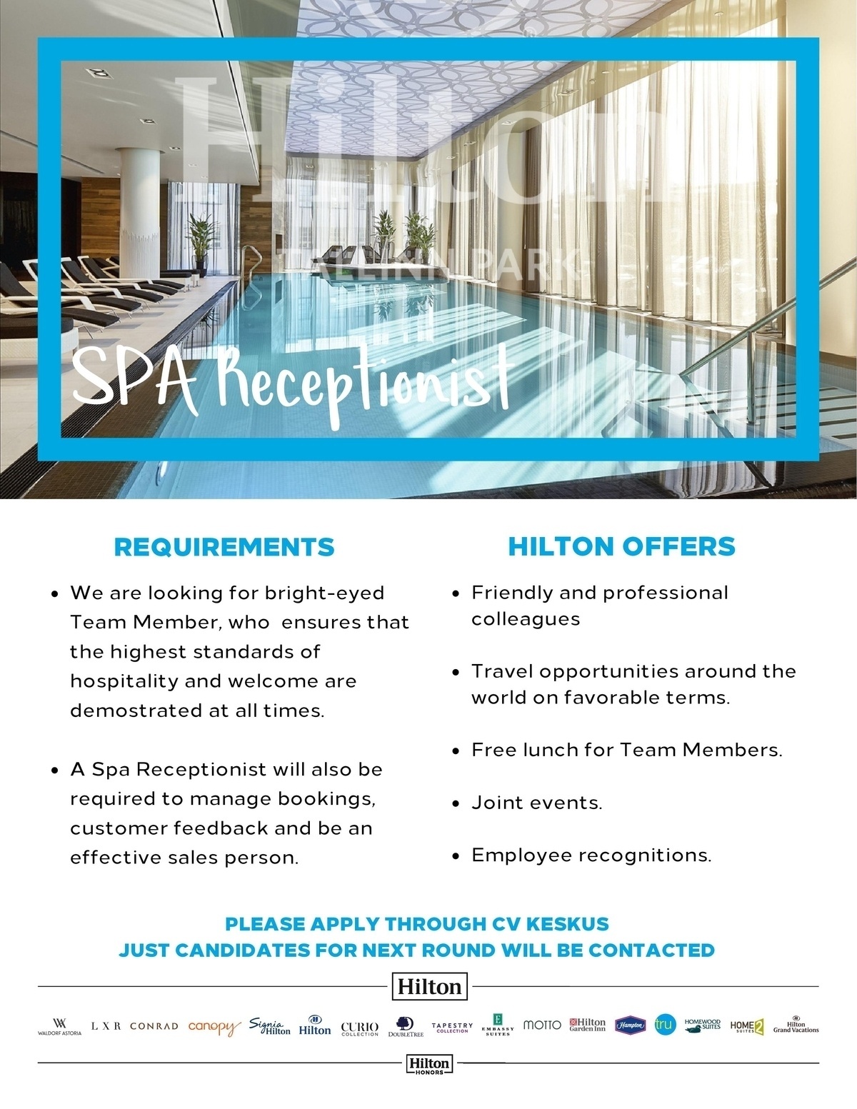 Hilton Tallinn Park Spa Receptionist