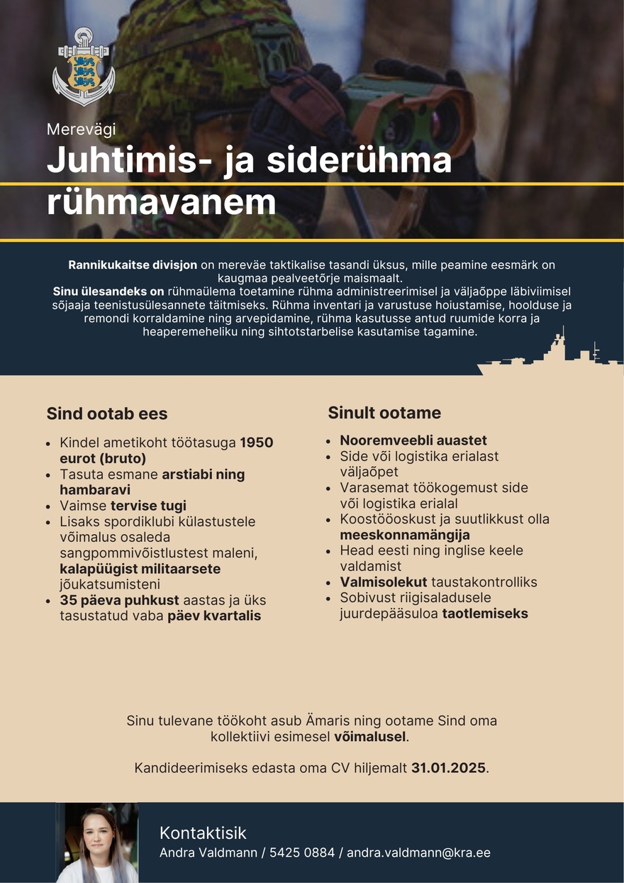 Merevägi Juhtimis- ja siderühma rühmavanem