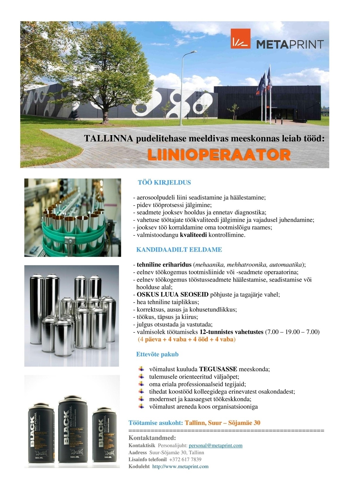 Metaprint AS Liinioperaator (Tallinna aerosoolpudeli tehas)