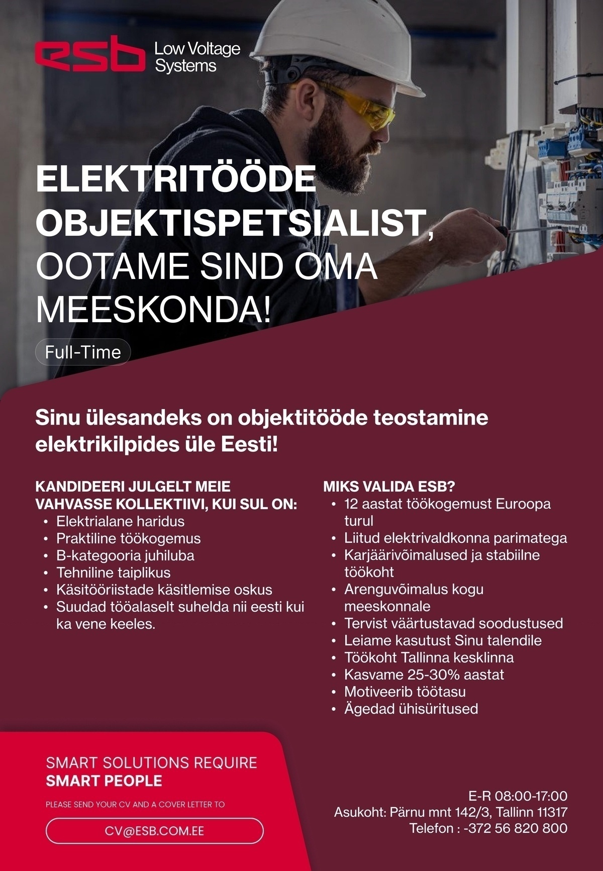 ESB-LVS OÜ ELEKTRITÖÖDE OBJEKTISPETSIALIST