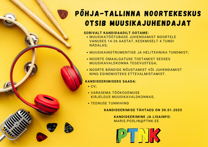 Põhja-Tallinna Noortekeskus Muusikajuhendaja