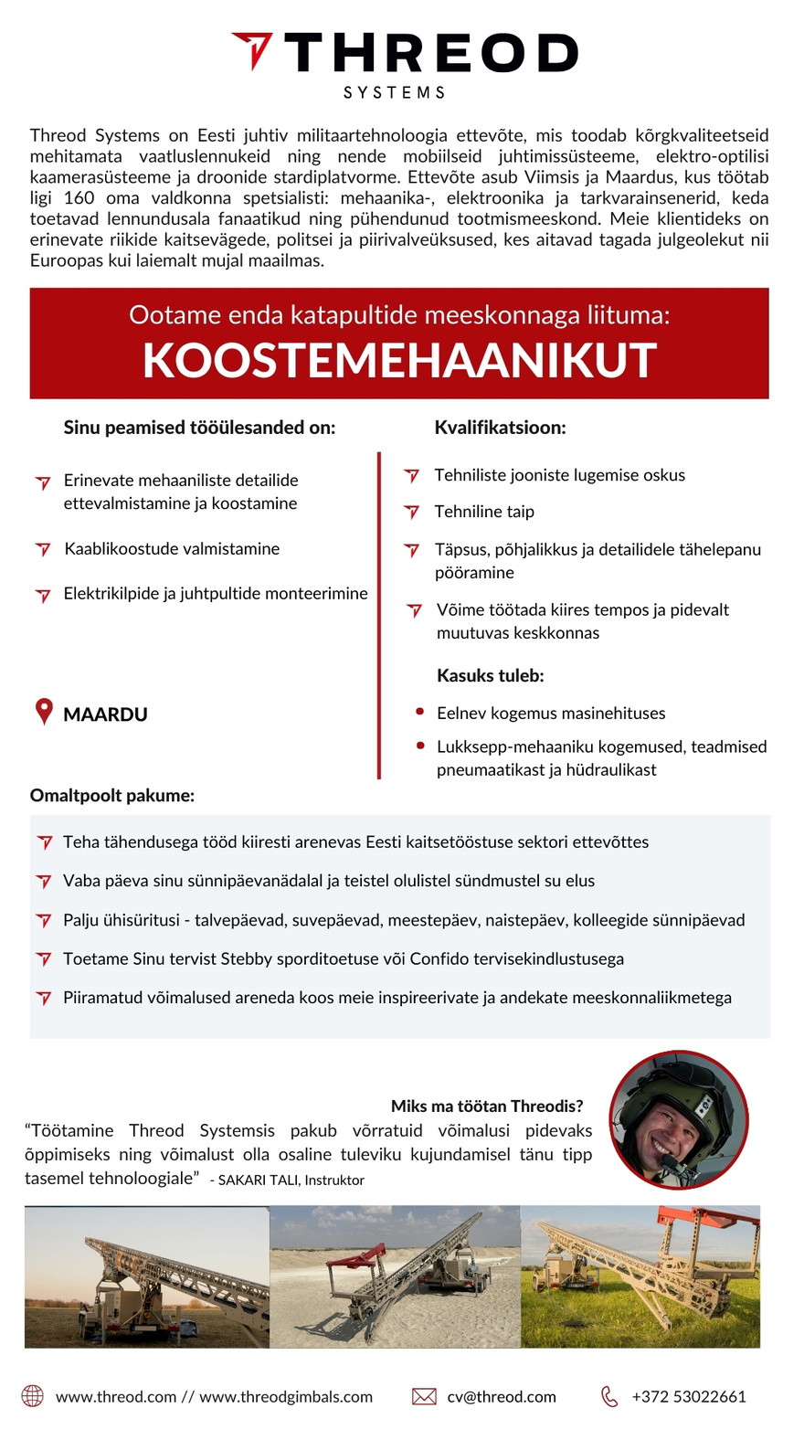 Threod Systems AS KOOSTEMEHAANIK