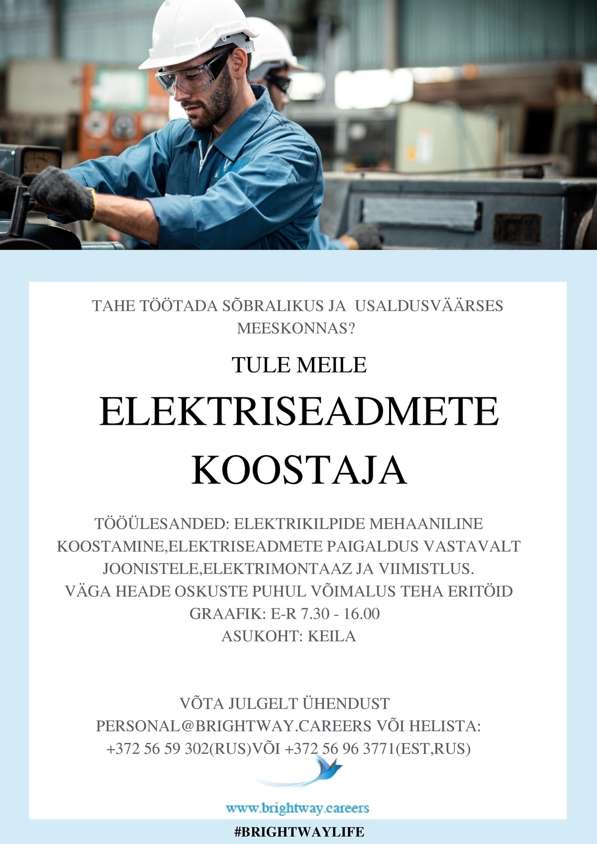 BRIGHTWAY OÜ Elektriseadmete koostaja