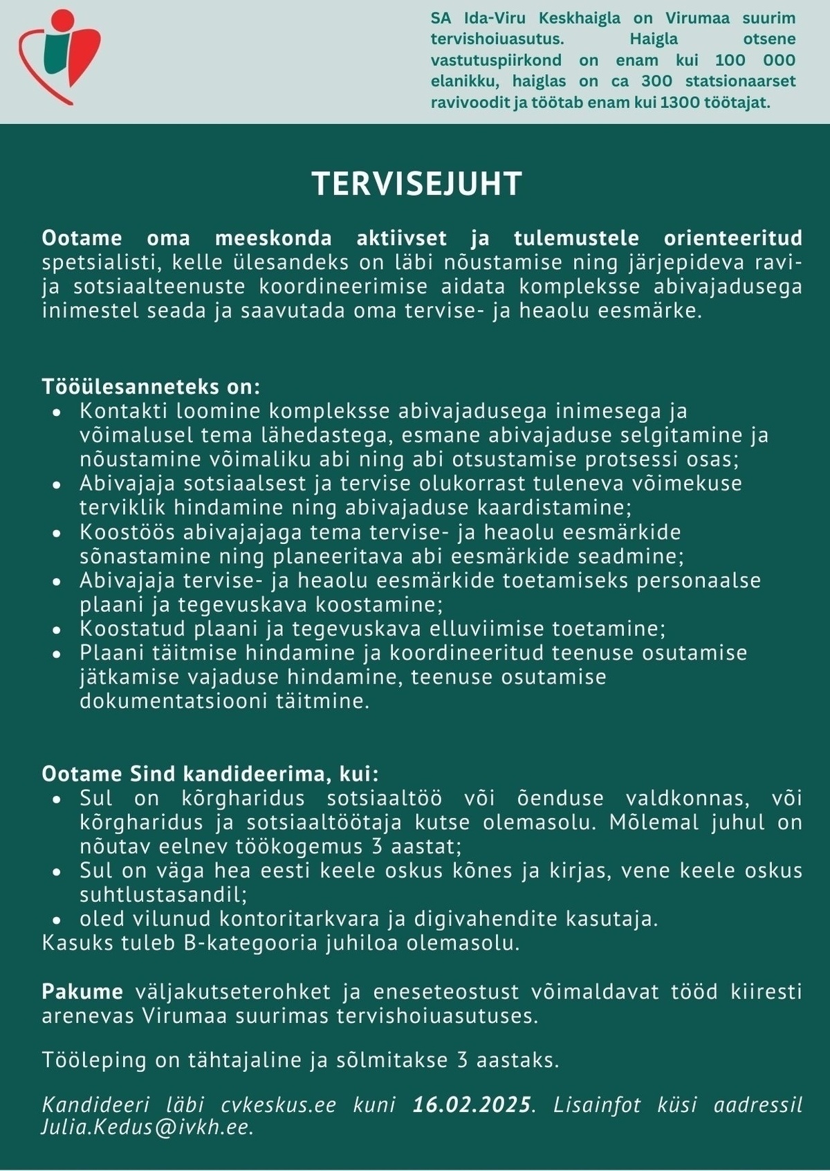 Ida-Viru Keskhaigla SA Tervisejuht
