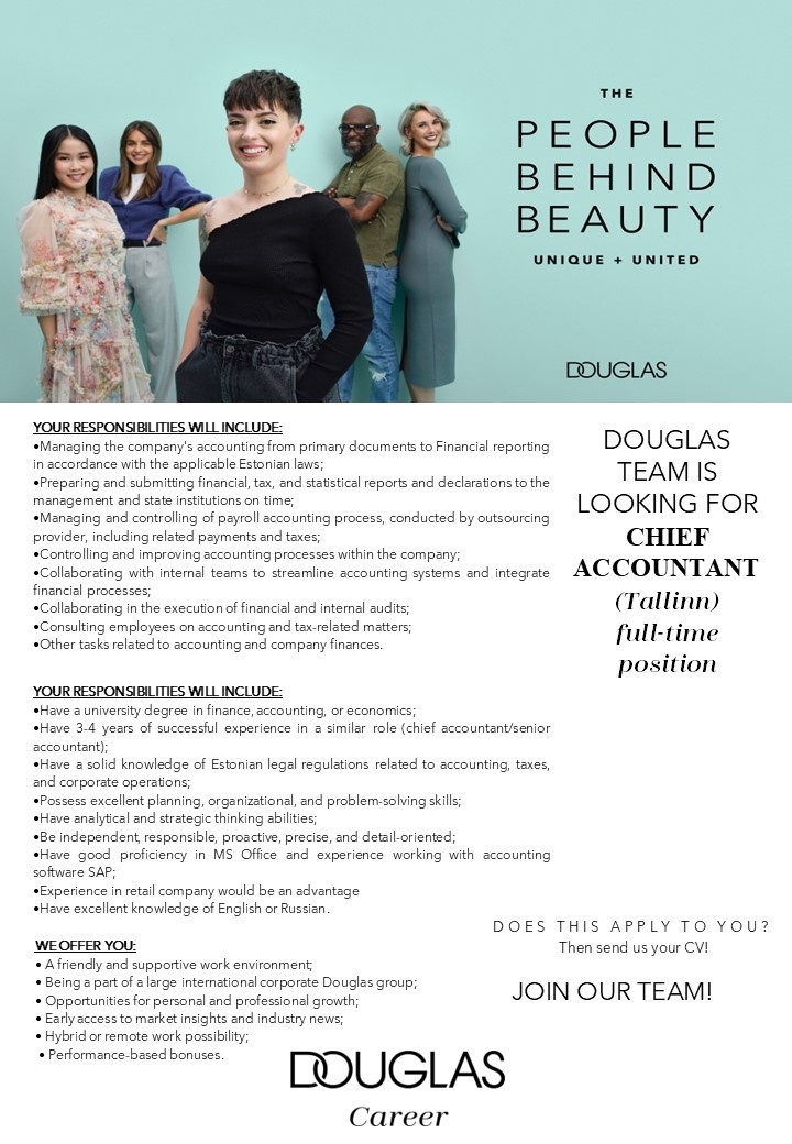 DOUGLAS ESTONIA OÜ CHIEF ACCOUNTANT (Tallinn)