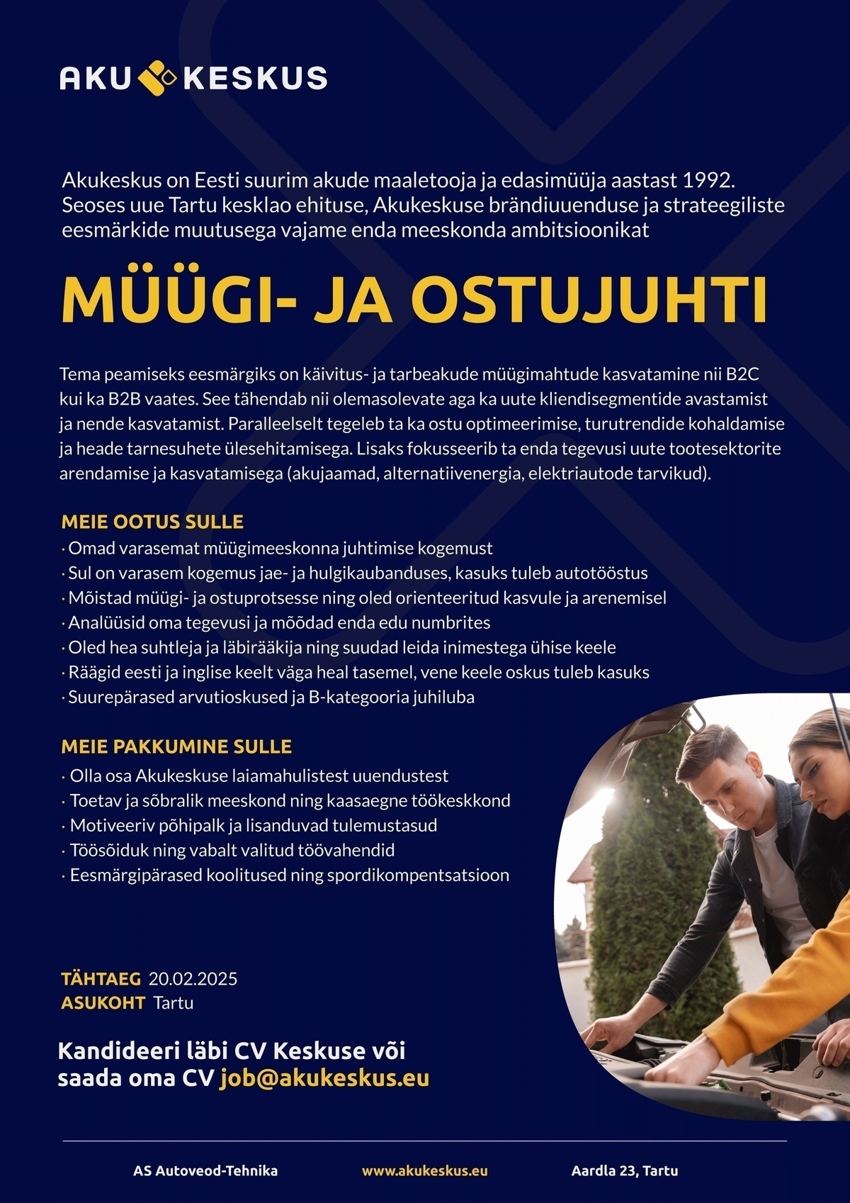 AS AUTOVEOD-TEHNIKA MÜÜGI- JA OSTUJUHT
