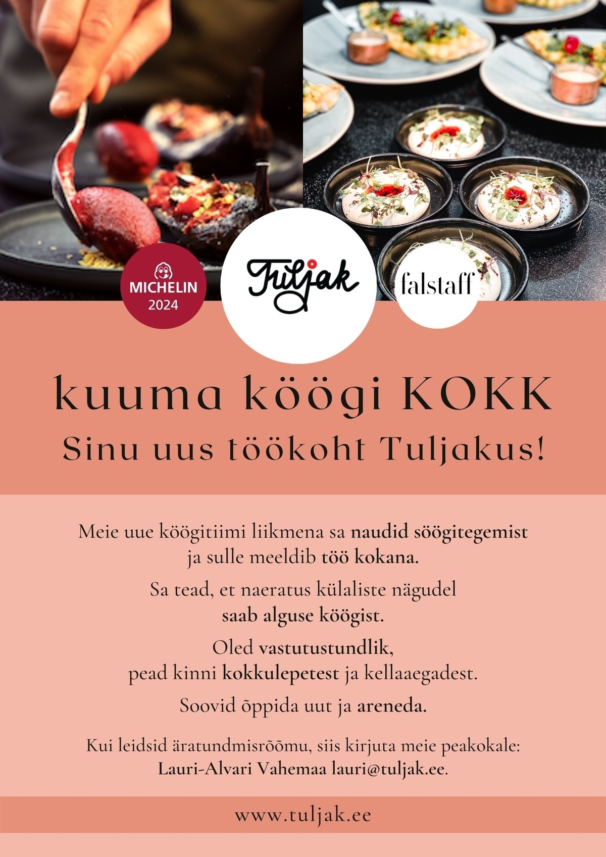 Restoran Tuljak KUUMA KÖÖGI KOKK Tuljakus