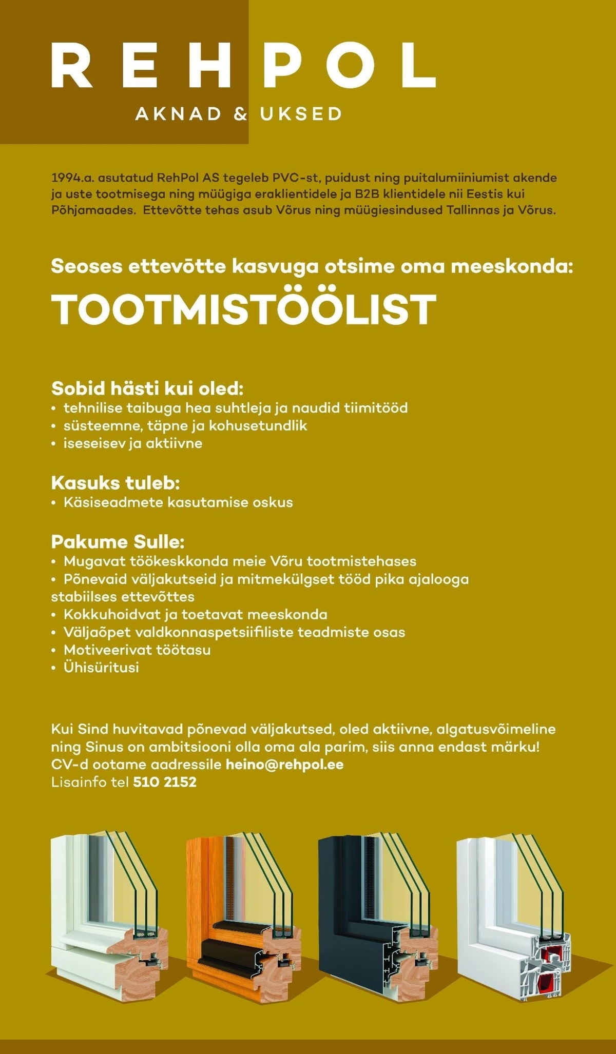 RehPol AS Tootmistööline