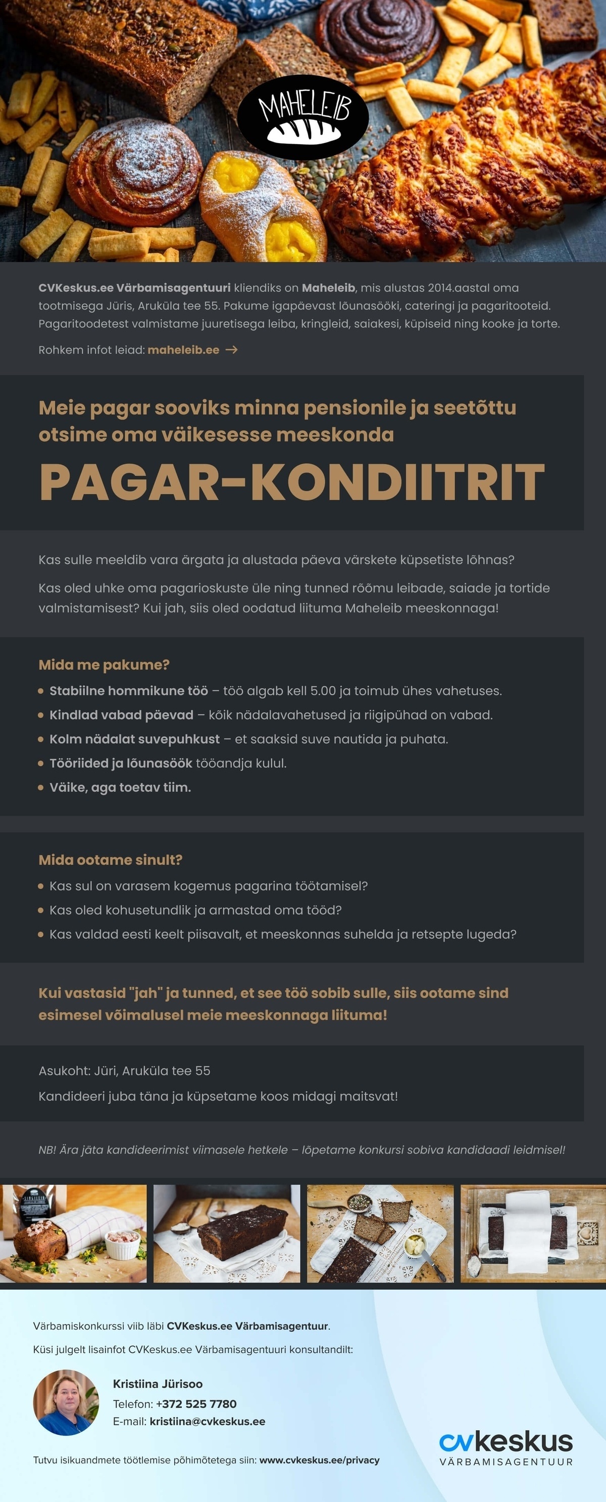 Maheleib OÜ Pagar-kondiiter