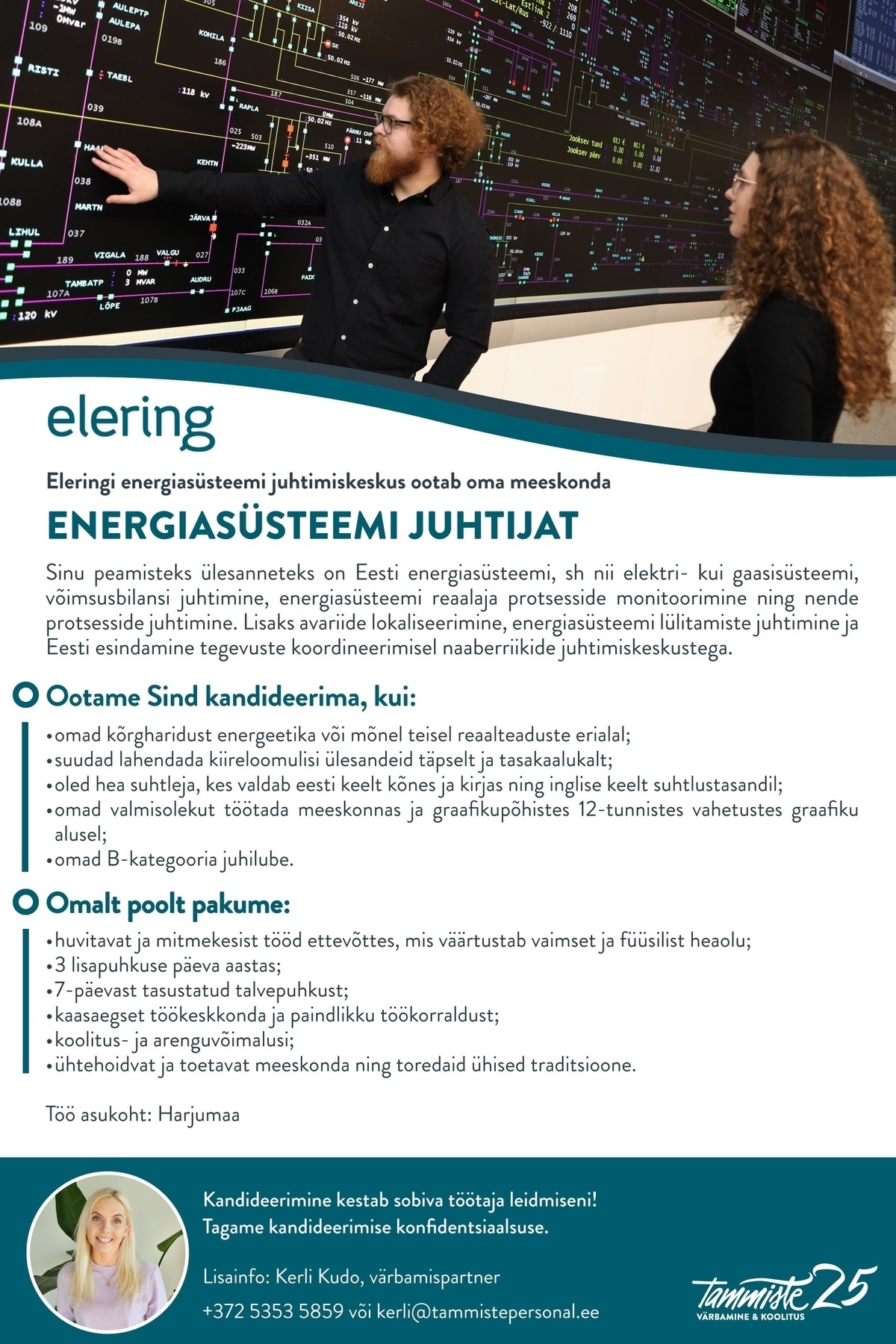Tammiste värbamine & koolitus Energiasüsteemi juhtija (Elering AS)