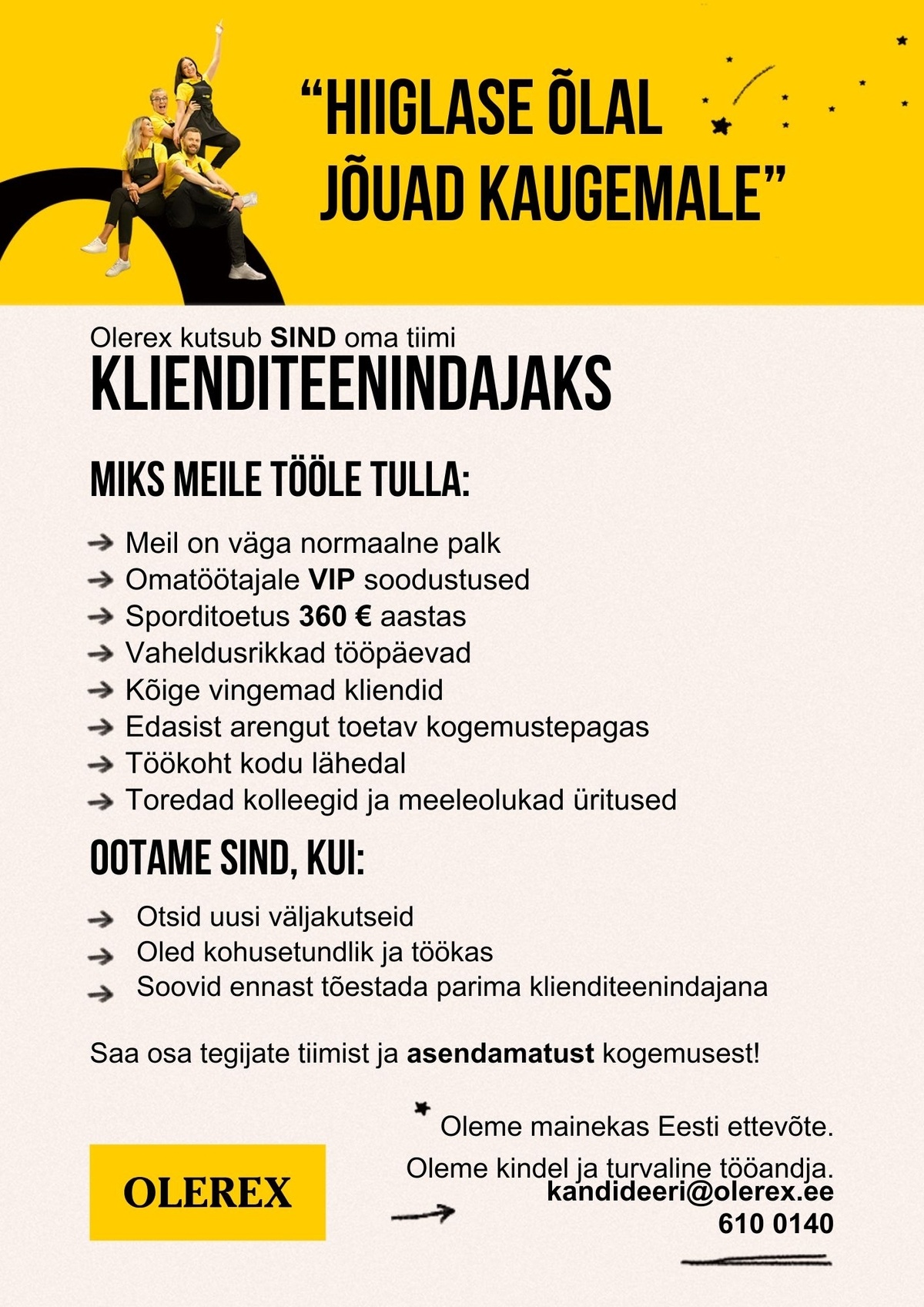 Olerex AS Klienditeenindaja Saue teenindusjaama