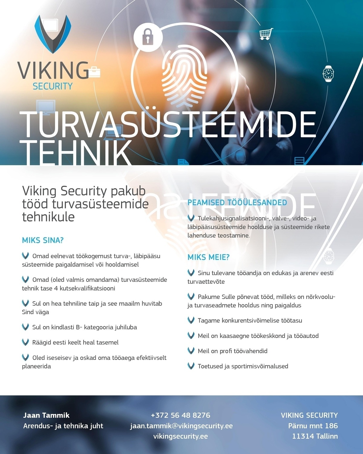 Viking Security AS Turvasüsteemide tehnik Viljandimaale