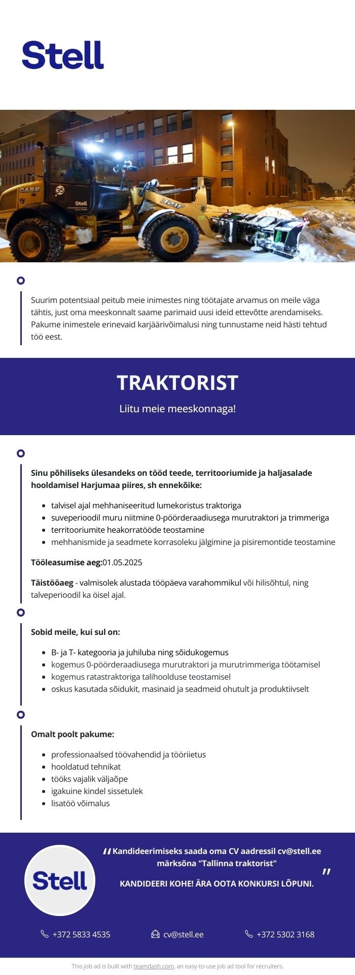 Stell Eesti AS TRAKTORIST