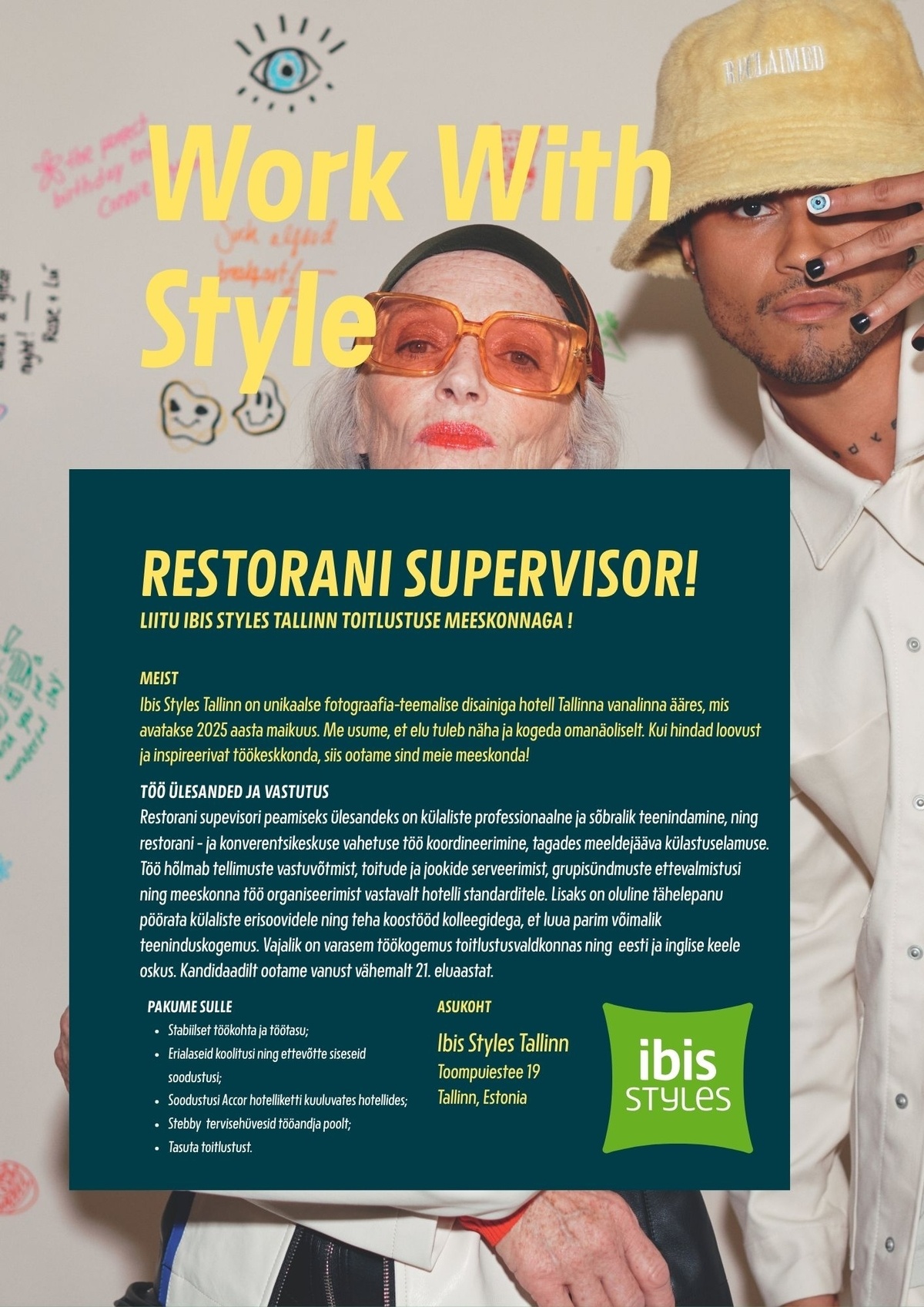 Duco Styles OÜ RESTORANI SUPERVISOR! - liitu ibis Styles Tallinn meeskonnaga!
