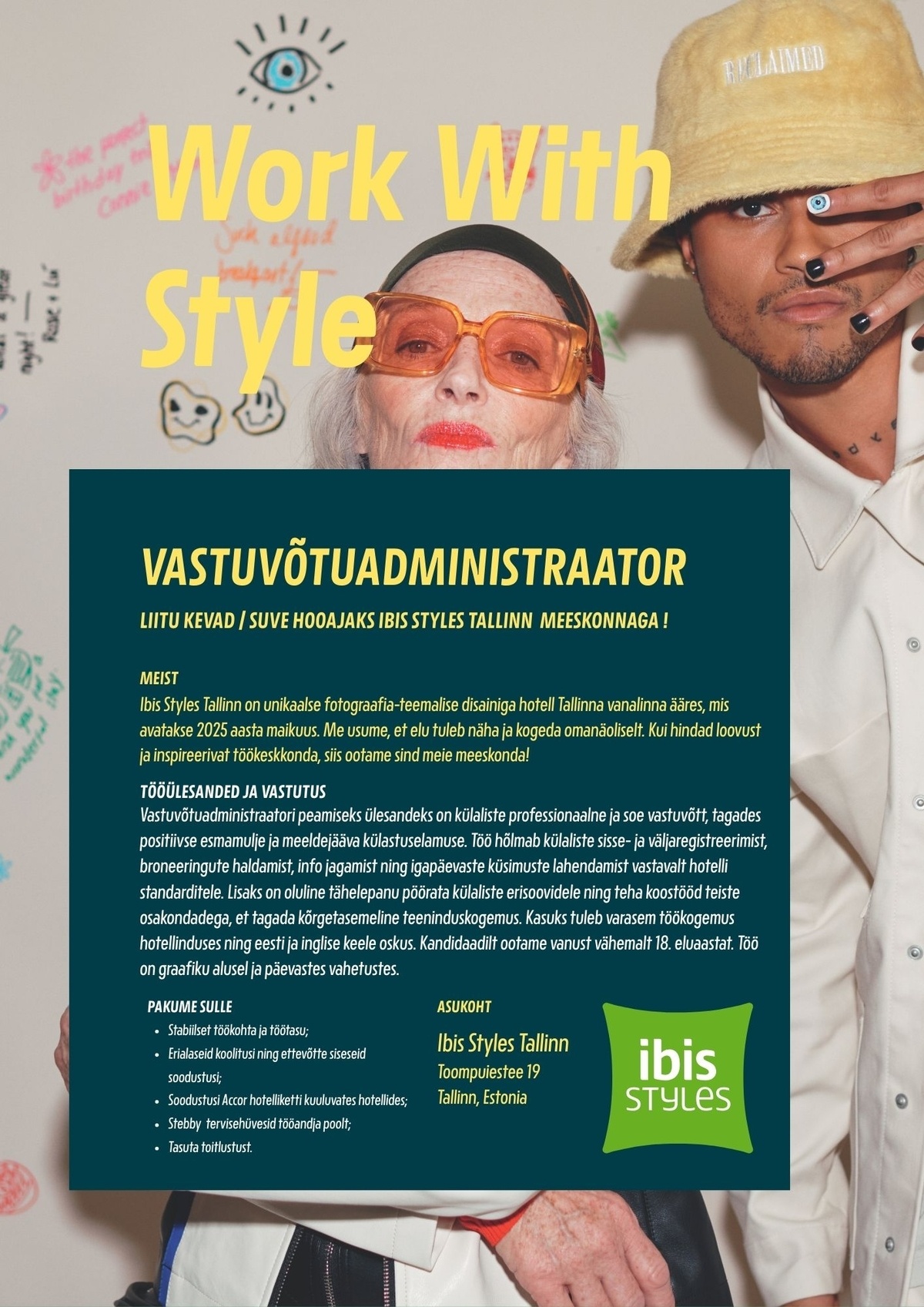 Duco Styles OÜ VASTUVÕTUADMINISTRAATOR - liitu ibis Styles Tallinn meeskonnaga!