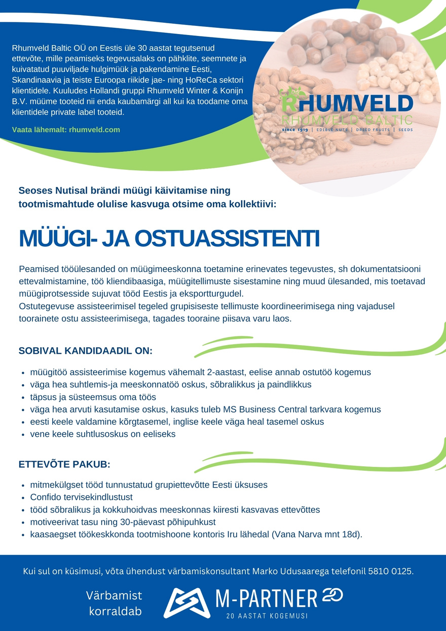 M-Partner HR Müügi- ja ostuassistent