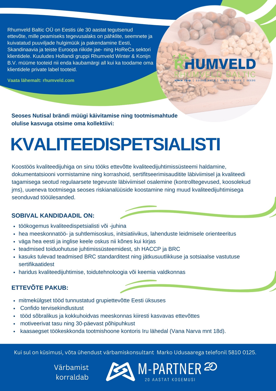 M-Partner HR Kvaliteedispetsialist