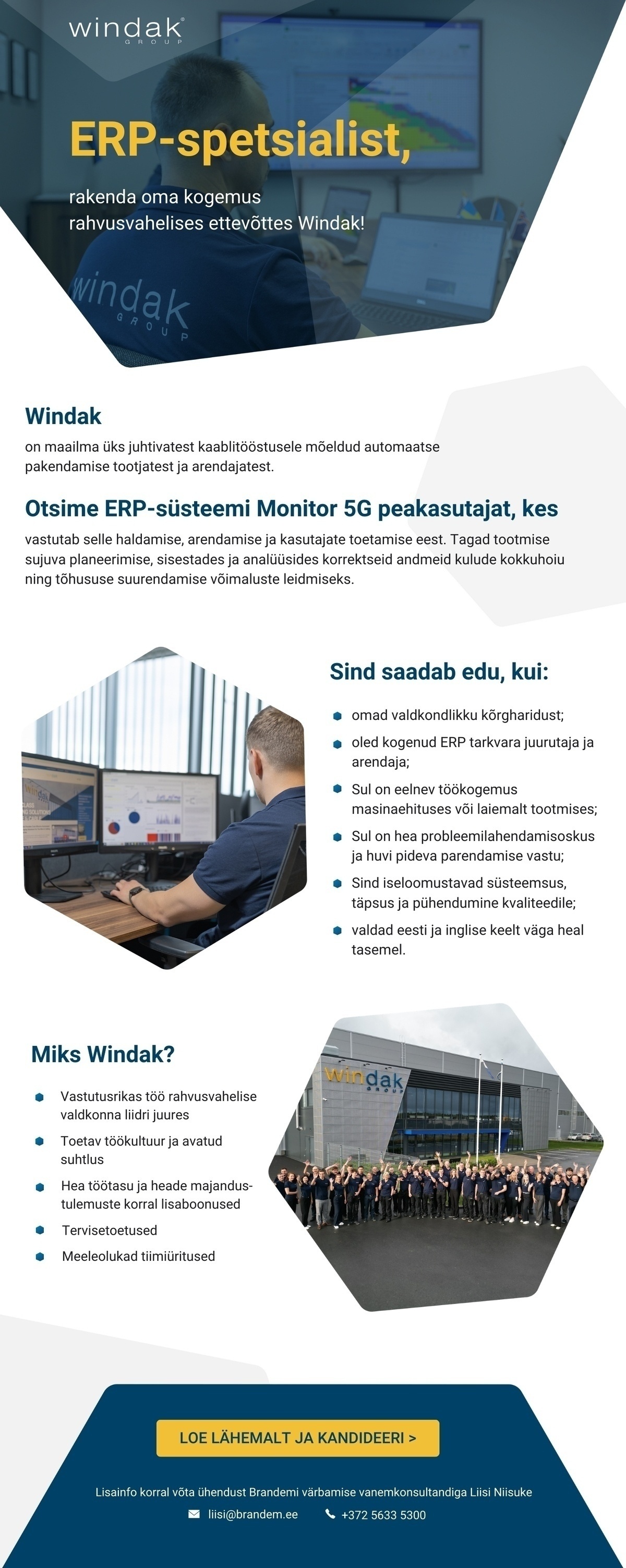 Windak OÜ ERP-spetsialist