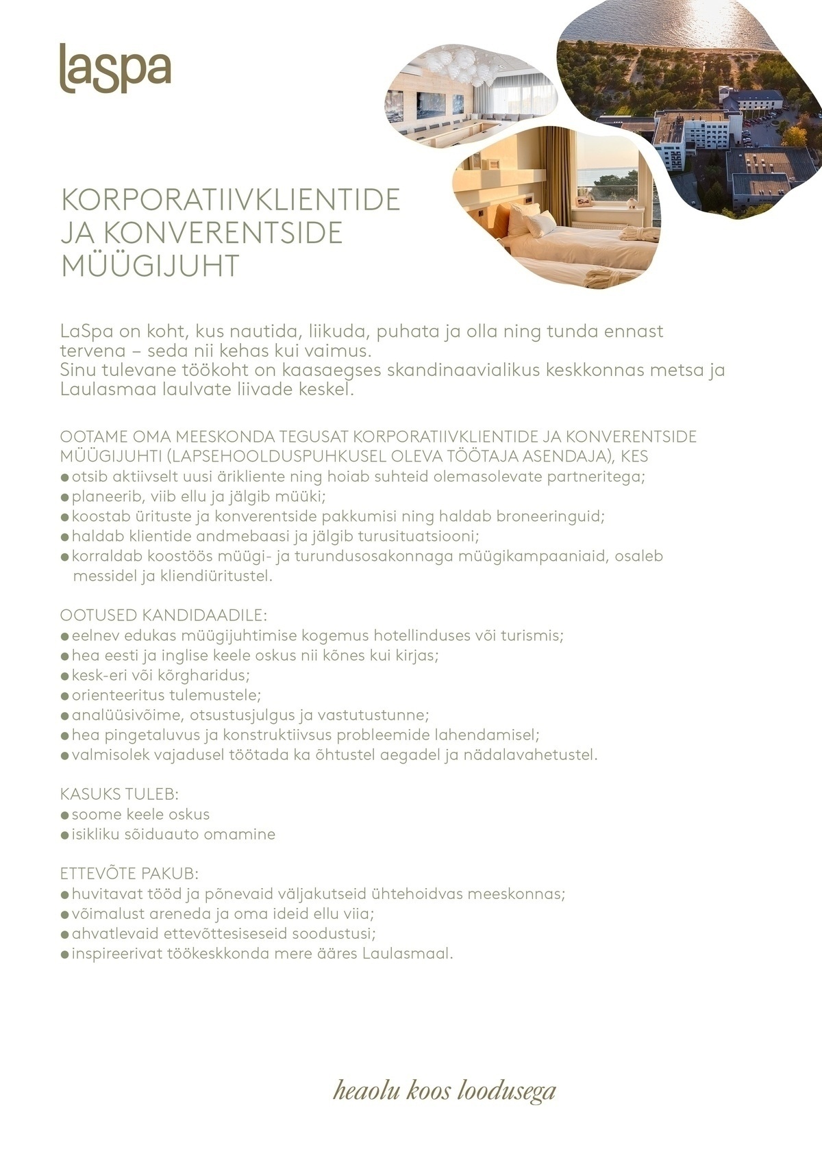 LaSpa Group OÜ Müügijuht