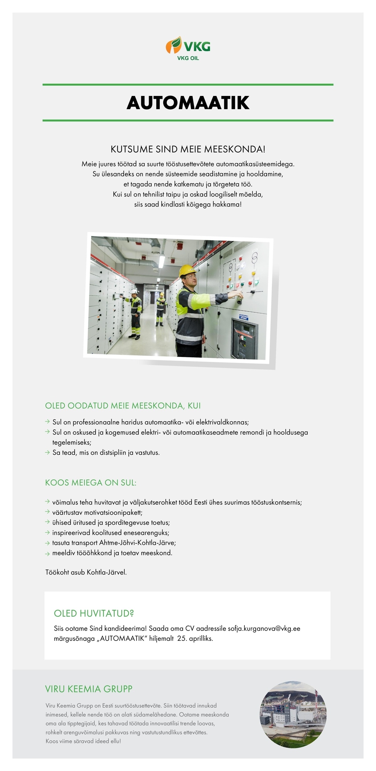 Viru Keemia Grupp AS AUTOMAATIK / АВТОМАТИК