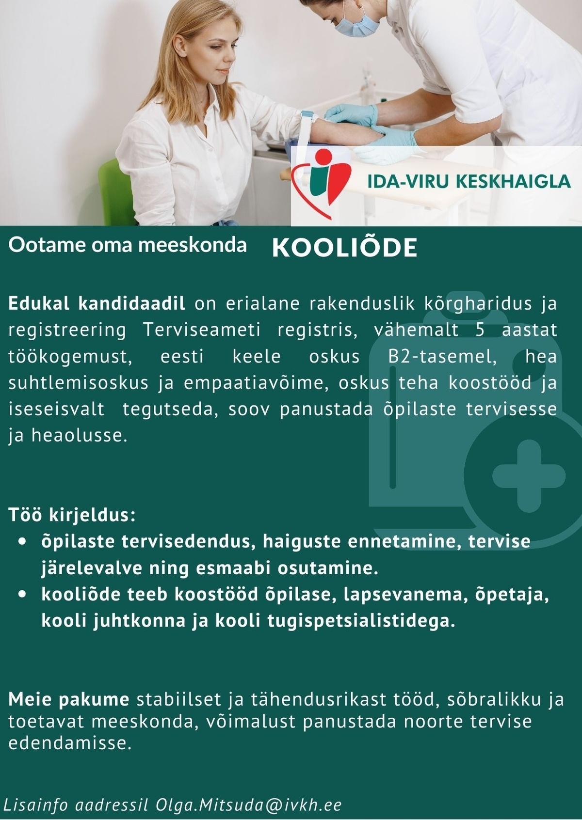 Ida-Viru Keskhaigla SA Kooliõde
