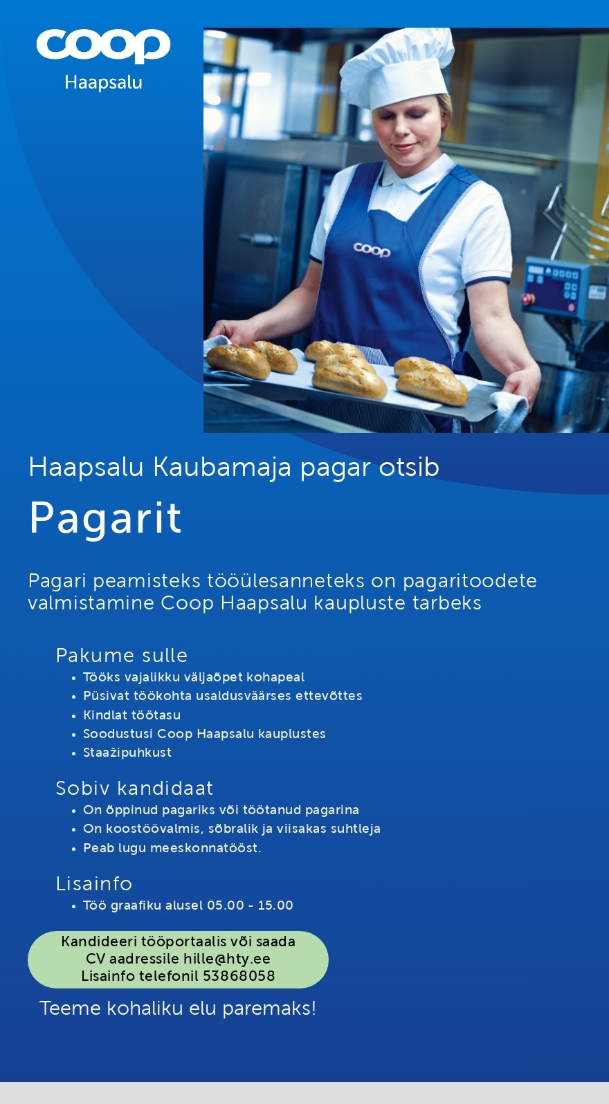 Coop Eesti Keskühistu Pagar Haapsalu Kaubamaja pagarisse