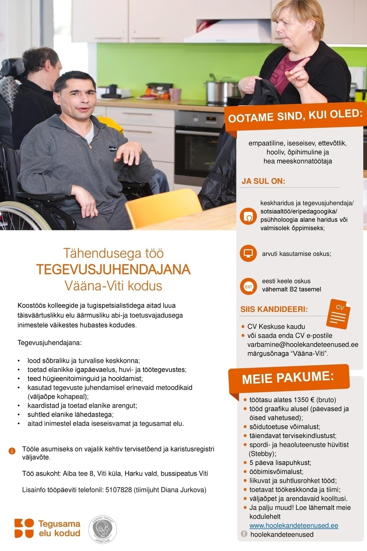 HOOLEKANDETEENUSED AS TÄHENDUSEGA TÖÖ Vääna-Vitis
