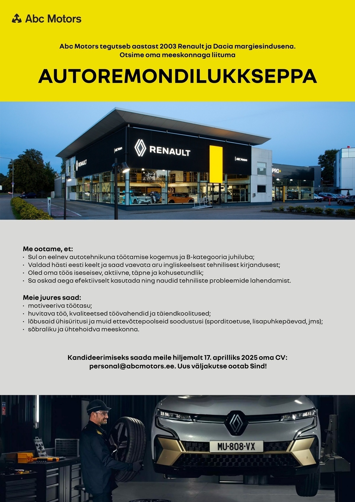 ABC MOTORS AS Autoremondilukksepp