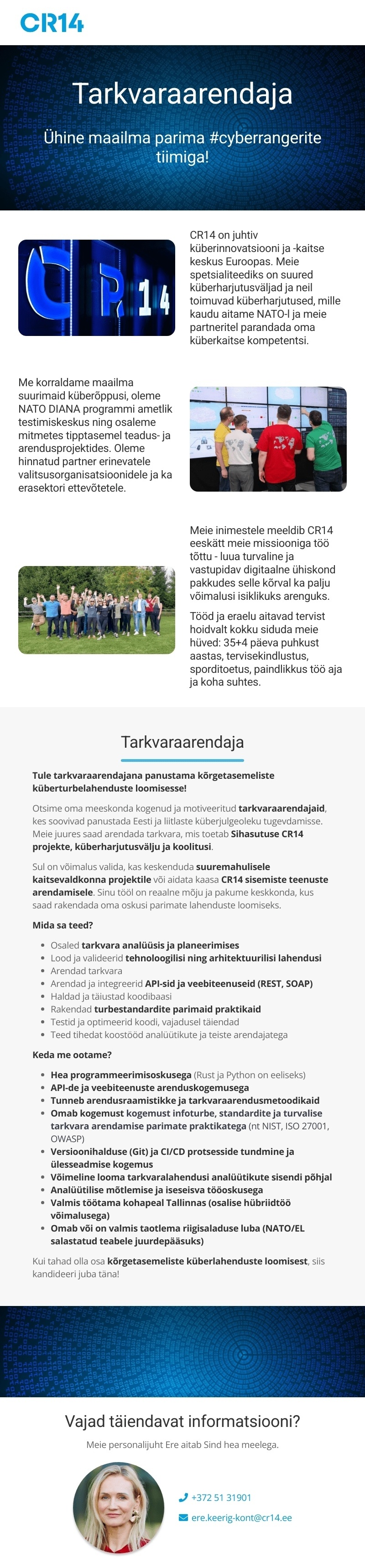 CR14 SA Tarkvaraarendaja