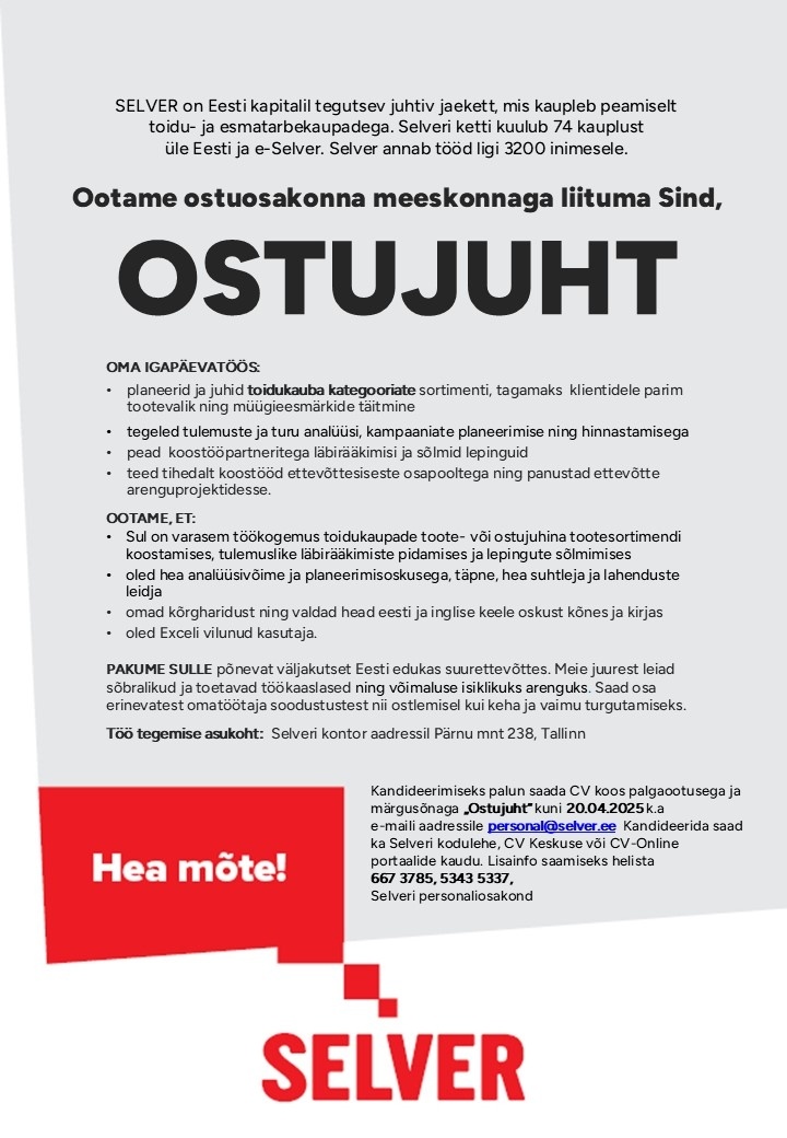 Selver OSTUJUHT