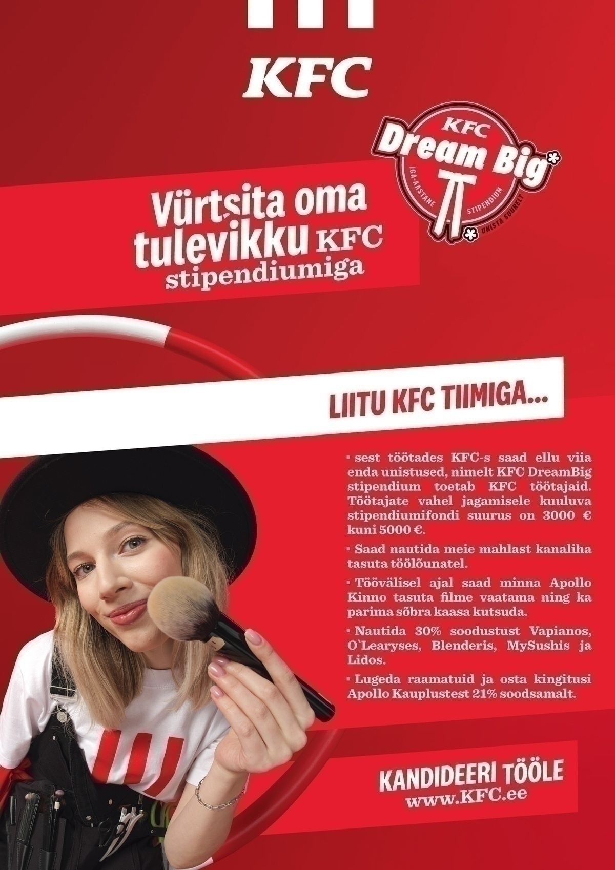 APL Fresh Food OÜ KFC Lõunakeskus kutsub tiimi klienditeenindajat ja köögitöötajat!