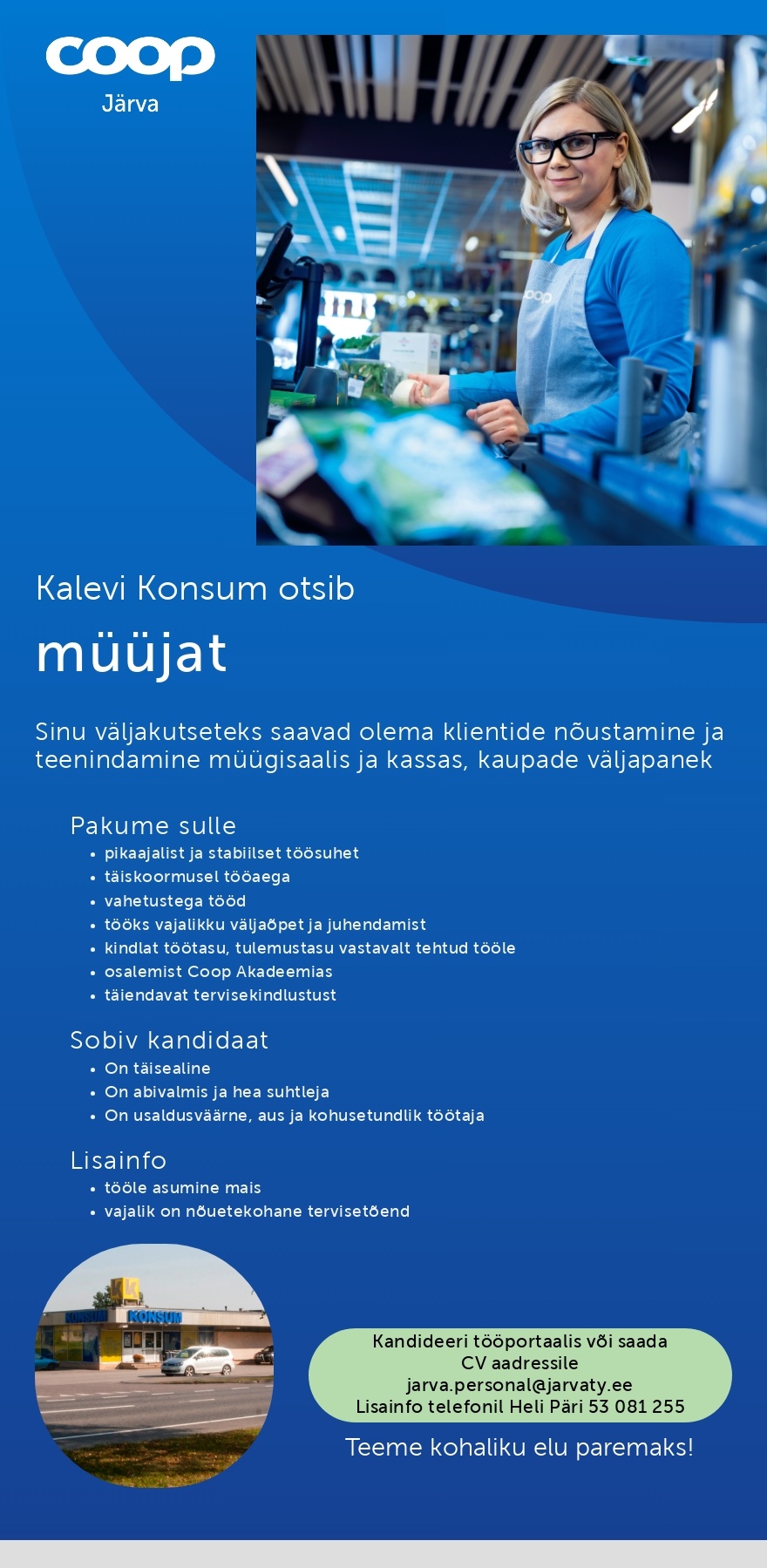 Coop Järva MÜÜJA Kalevi Konsum (Coop Järva)