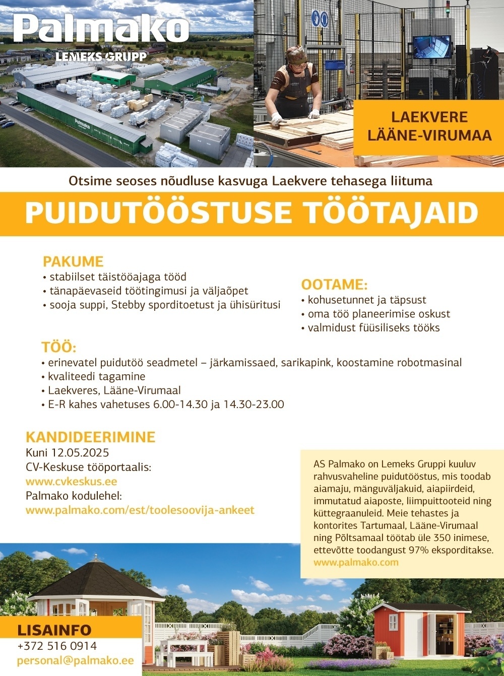 Palmako AS Puidutööstuse töötajaid (Laekvere tehas)