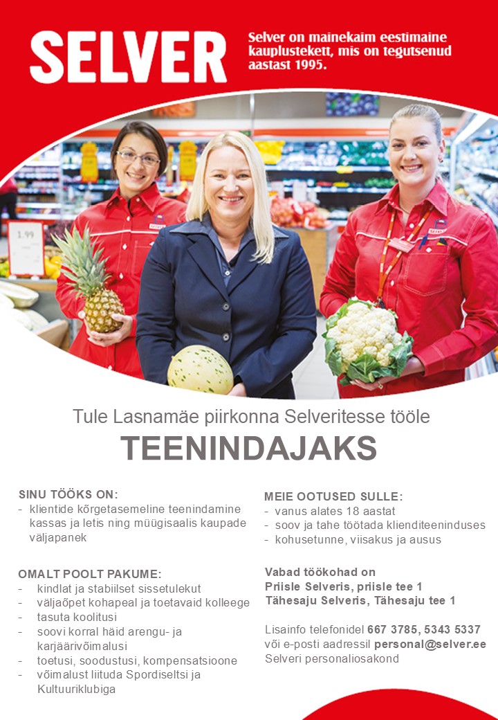 Selver Teenindaja Tallinna Selverites (Lasnamäe piirkond)