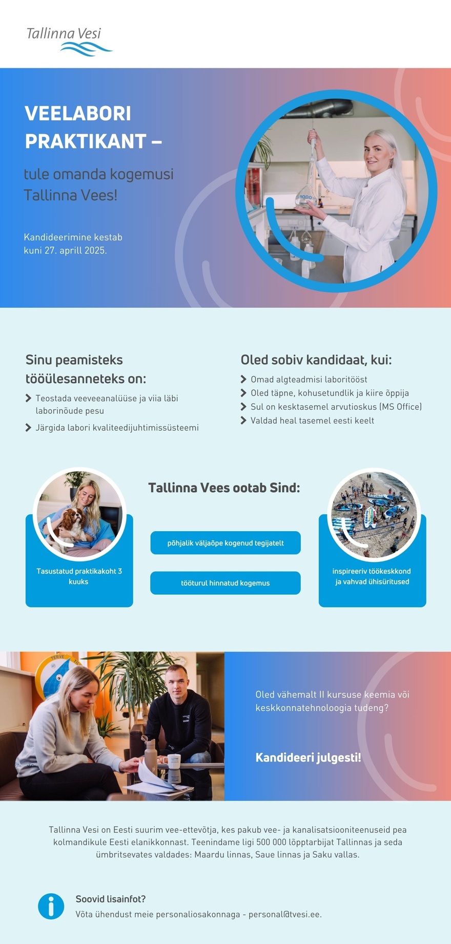 AS Tallinna Vesi Veelabori praktikant