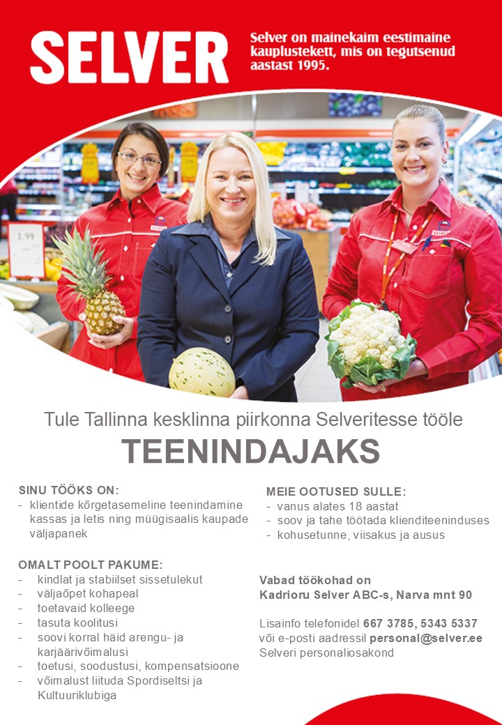 Selver Teenindaja Tallinna Selverites (Kesklinna piirkond)