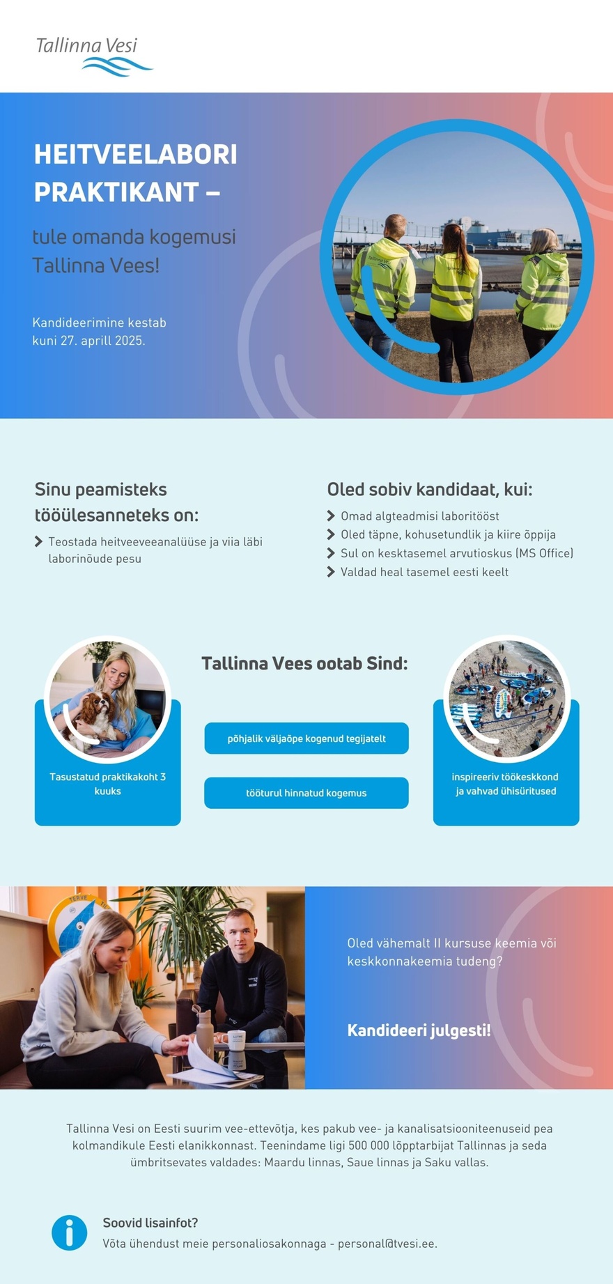 AS Tallinna Vesi Heitveelabori praktikant